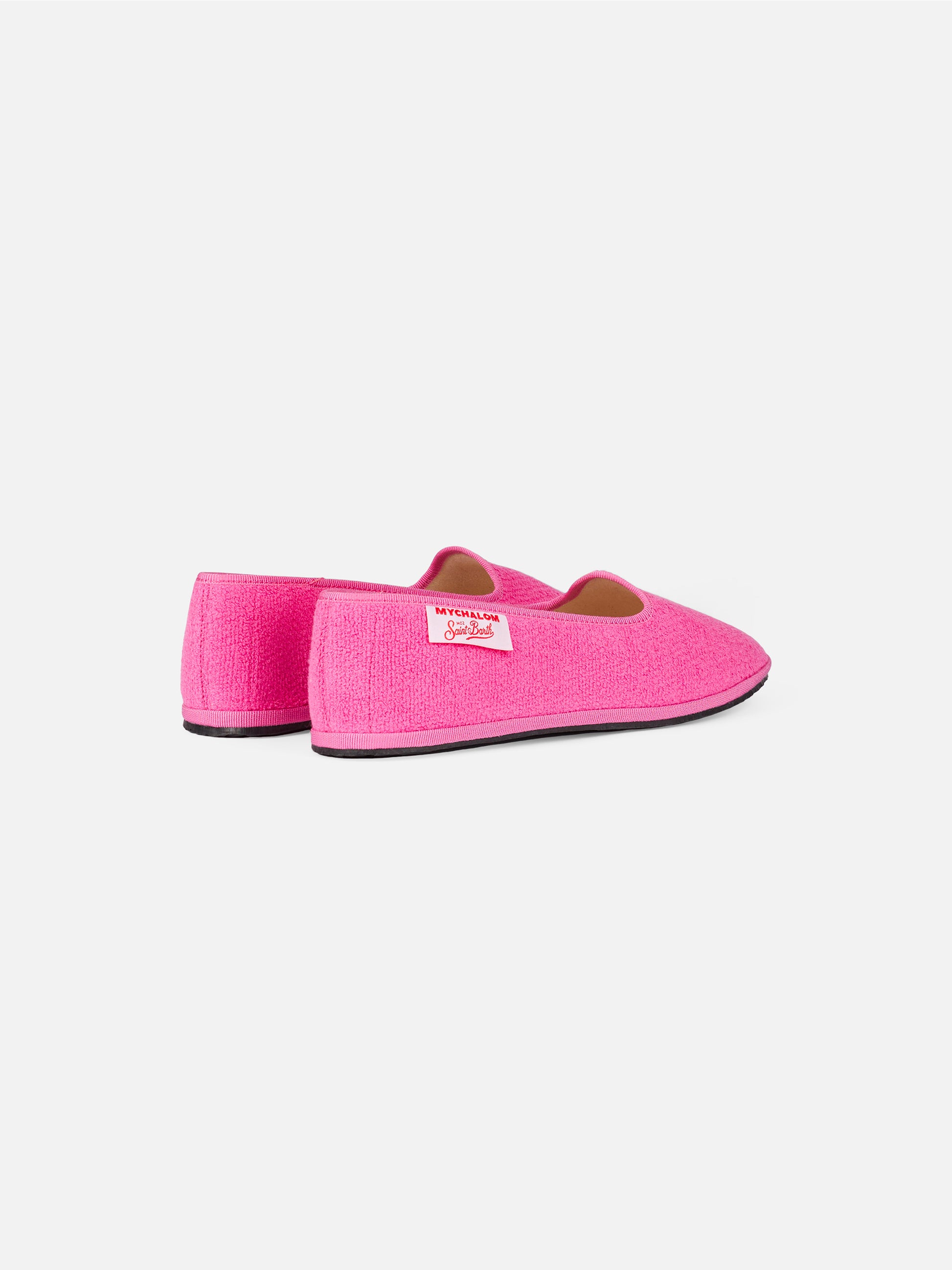 Girl pink terry slipper loafer | MY CHALOM SPECIAL EDITION - MC2 Saint Barth