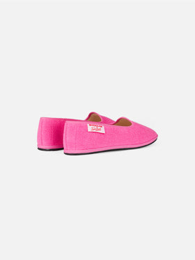 Girl pink terry slipper loafer | MY CHALOM SPECIAL EDITION - MC2 Saint Barth