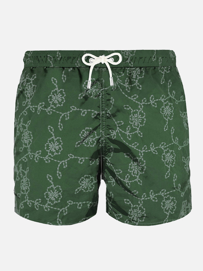 Green embroidered swim shorts - MC2 Saint Barth
