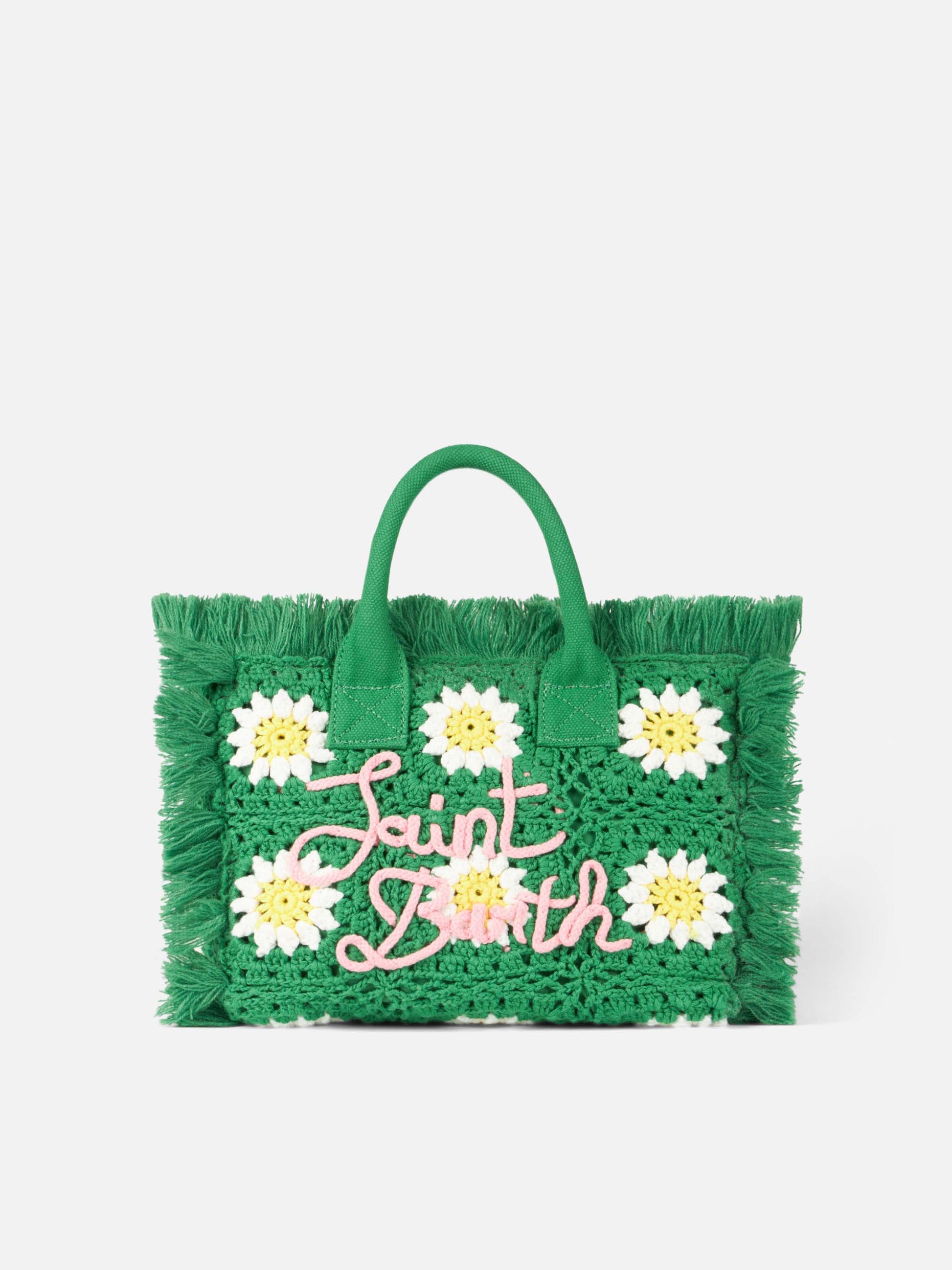 Colette handbag with crochet flower patches - MC2 Saint Barth