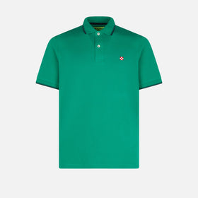 Green polo with St. Barth check logo - MC2 Saint Barth