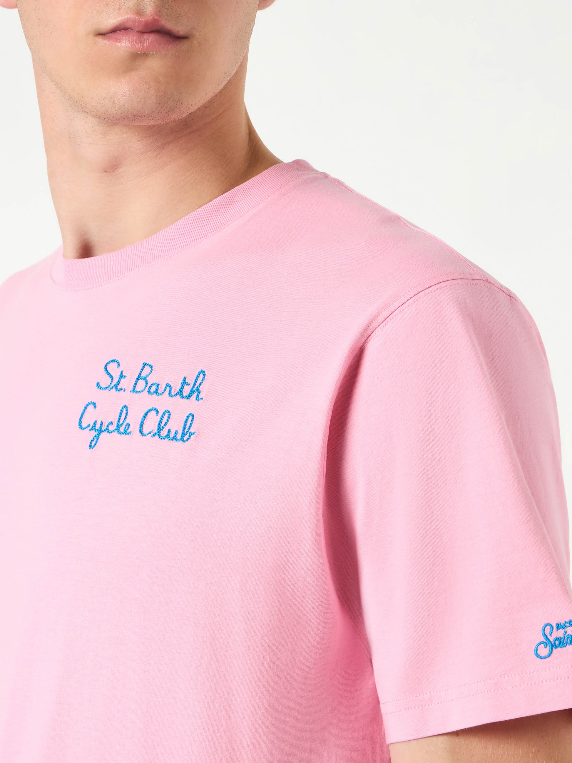 Man cotton t-shirt with cycling Homer Simpson print | THE SIMPSONS SPECIAL EDITION - MC2 Saint Barth