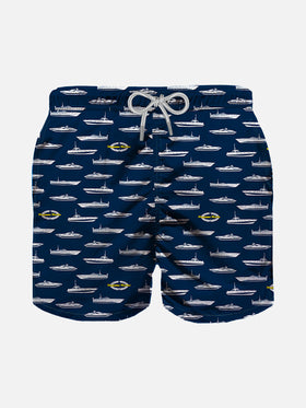 Boy swim shorts with Magnum Marine print | MAGNUM MARINE© SPECIAL EDITION - MC2 Saint Barth