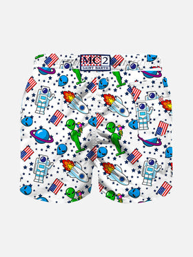 Space print boy swim shorts - MC2 Saint Barth