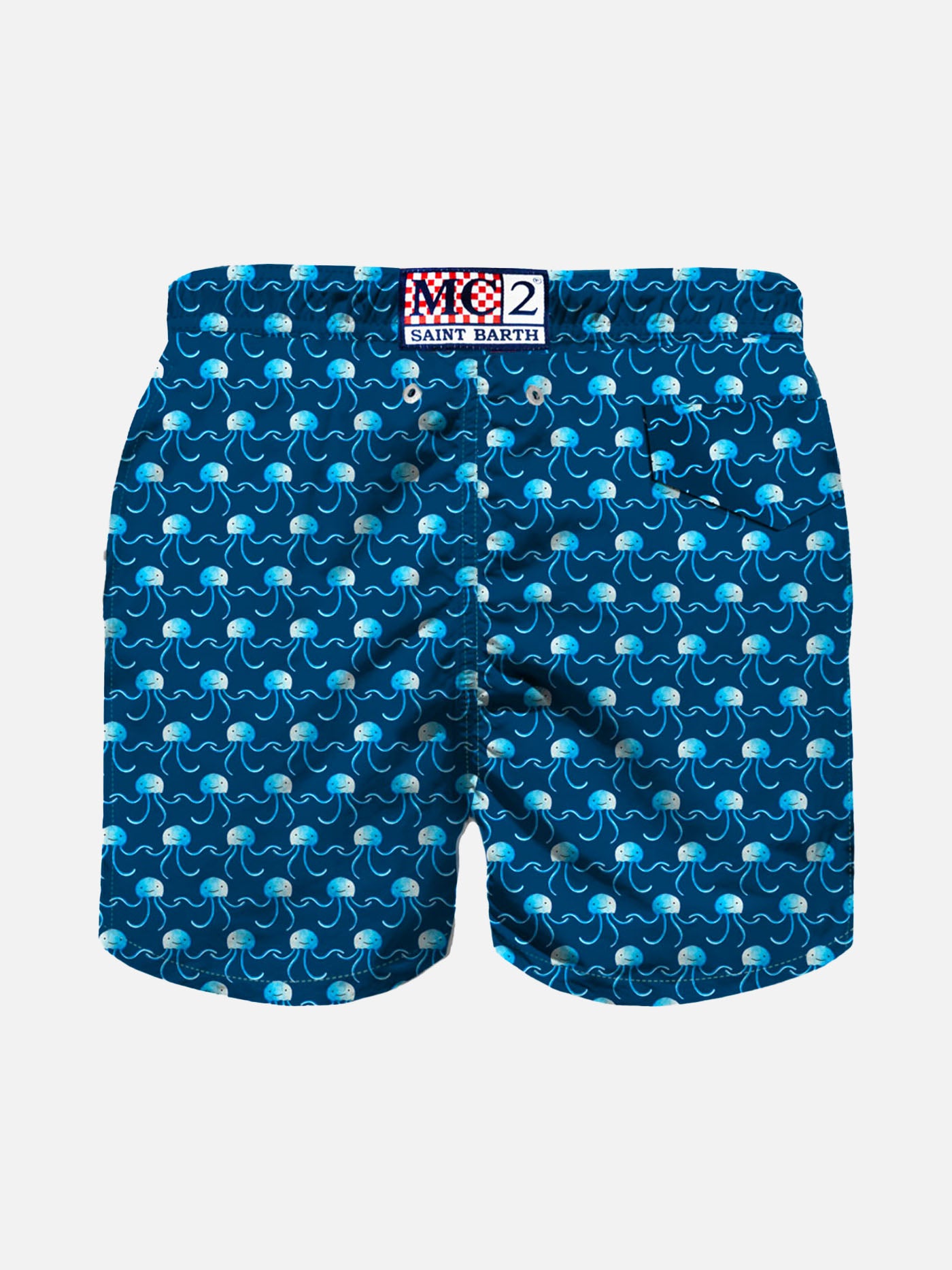 Jellyfish print light fabric boy swim shorts - MC2 Saint Barth
