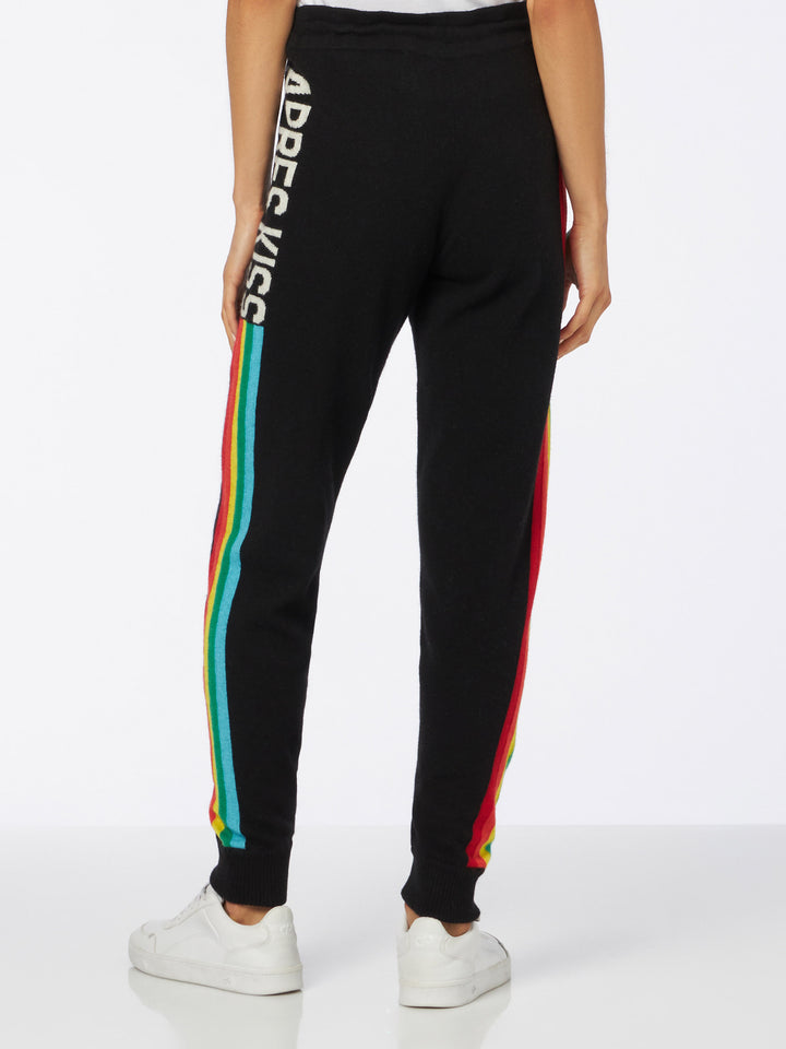 Knitted sweatpants with rainbow intarsia - MC2 Saint Barth