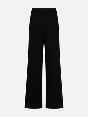 Knitted black palazzo pants Savine