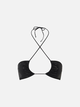 Schwarzes Bandeau-Oberteil Lamina für Damen