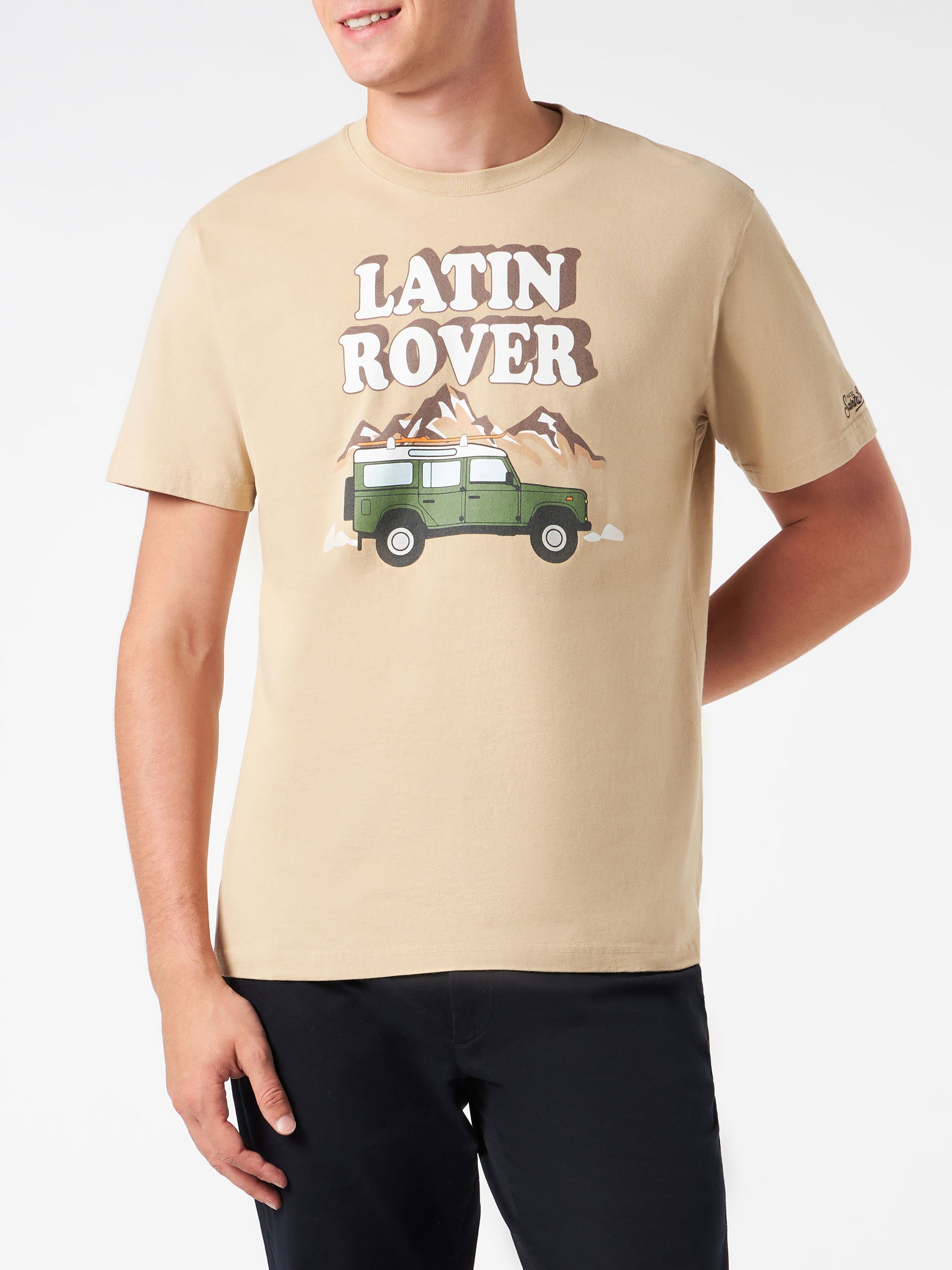 Man heavy cotton t-shirt with Latin Rover print - MC2 Saint Barth