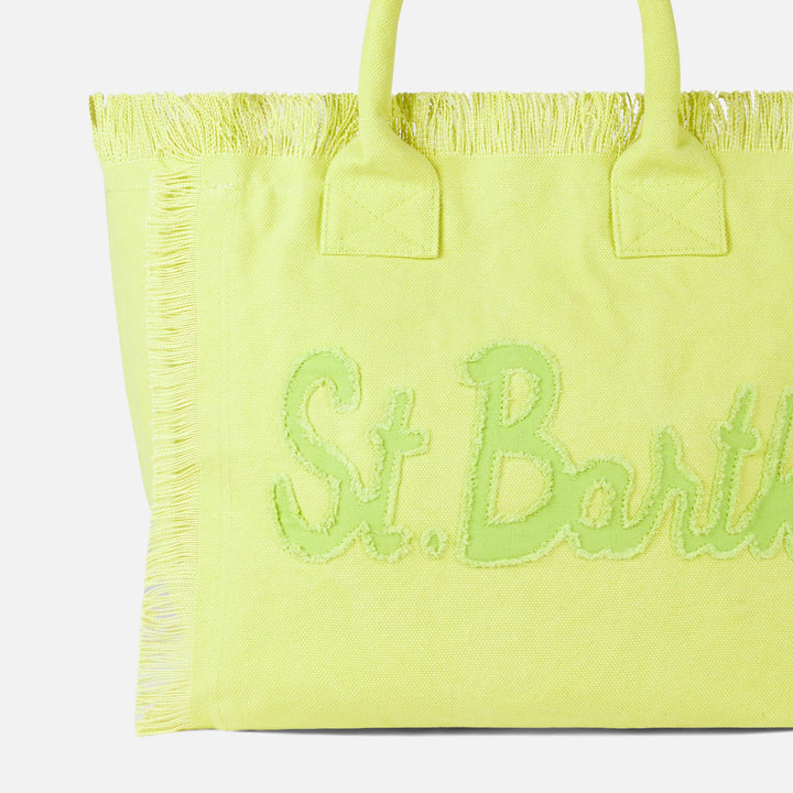Vanity light green canvas shoulder bag - MC2 Saint Barth