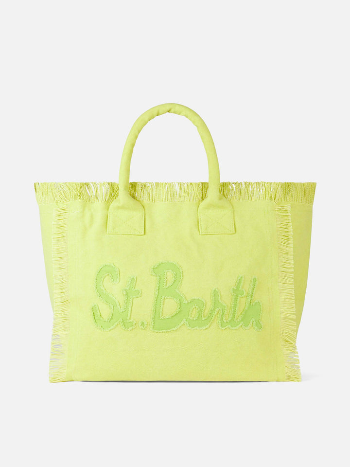 Vanity light green canvas shoulder bag - MC2 Saint Barth