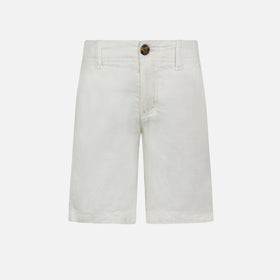 Boy white linen bermuda - MC2 Saint Barth