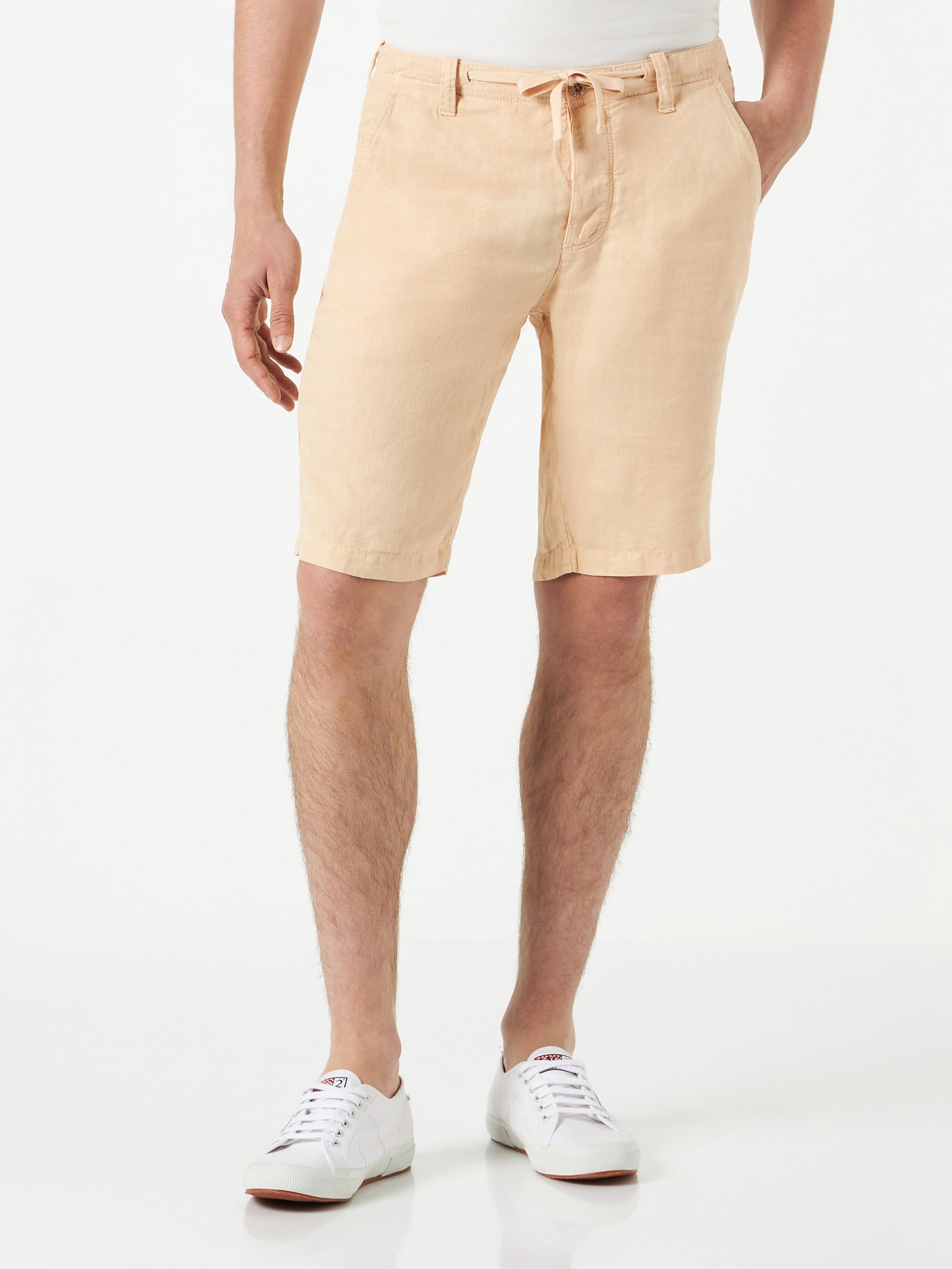 Beige Linen Bermuda Short - MC2 Saint Barth