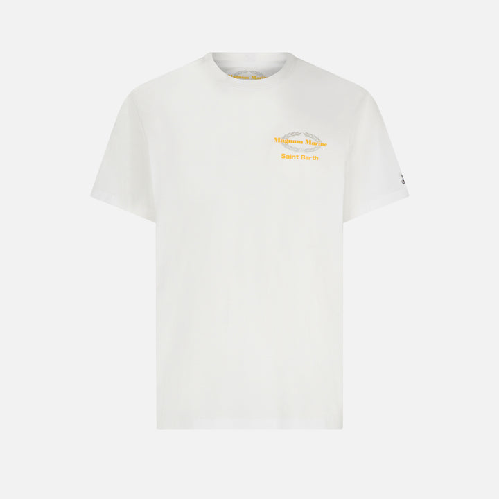Man cotton t-shirt with Magnum Marine Saint Barth print - MC2 Saint Barth