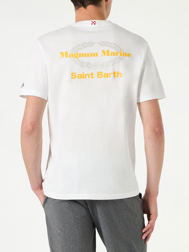 Man cotton t-shirt with Magnum Marine Saint Barth print - MC2 Saint Barth