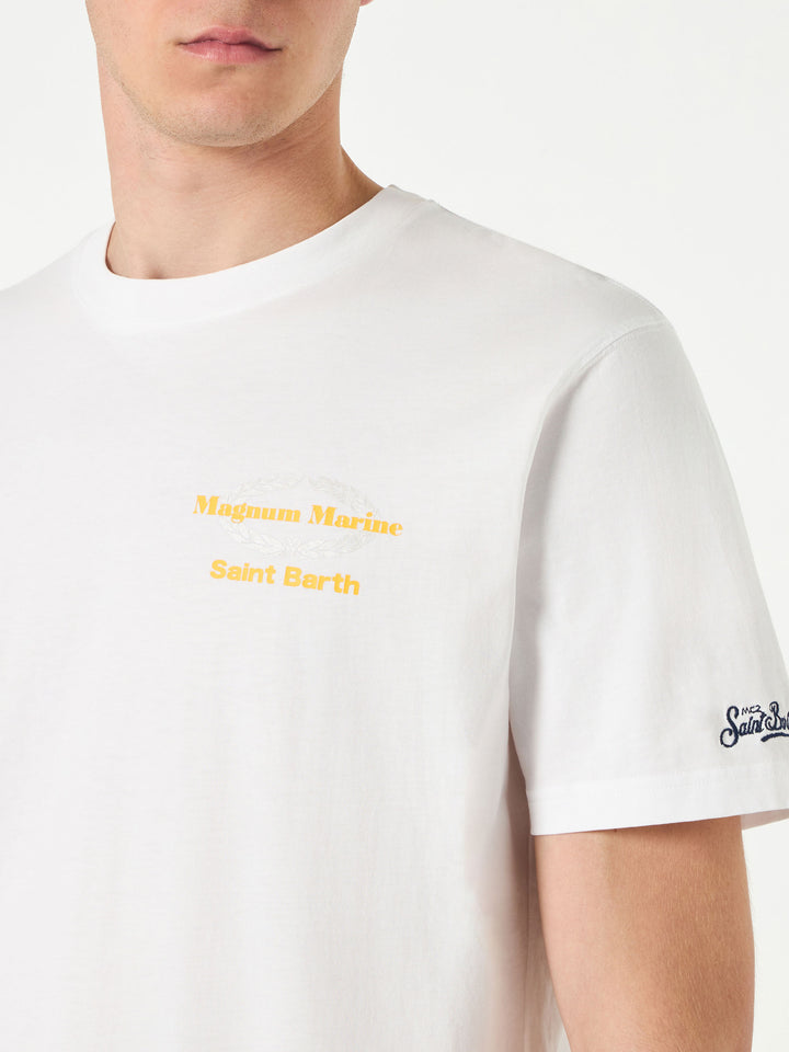 Man cotton t-shirt with Magnum Marine Saint Barth print - MC2 Saint Barth