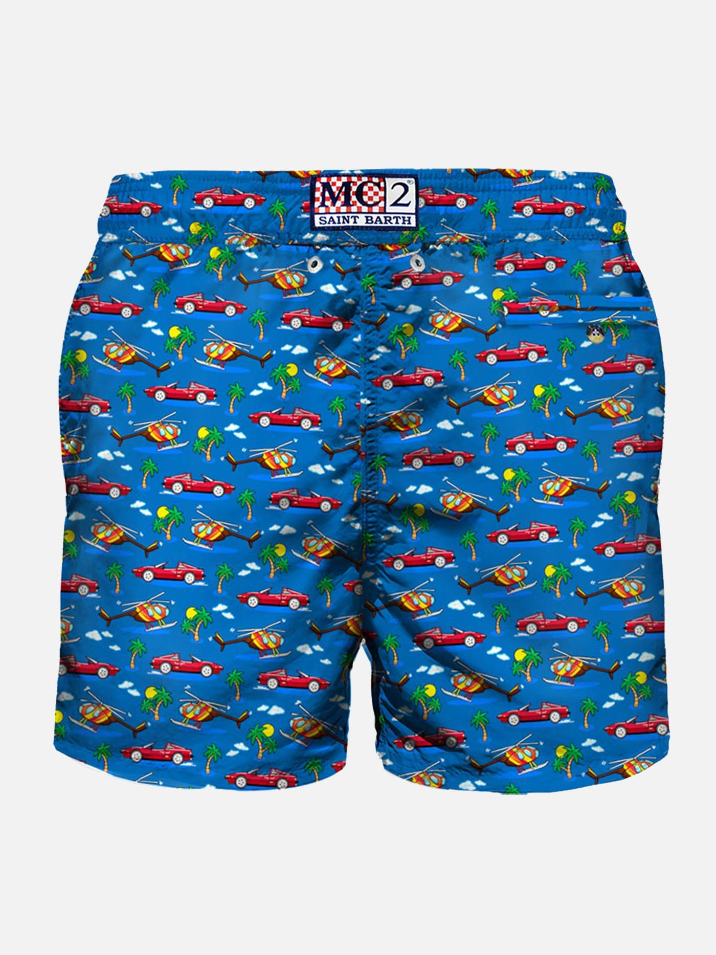 Light fabric man swim shorts cars print - MC2 Saint Barth