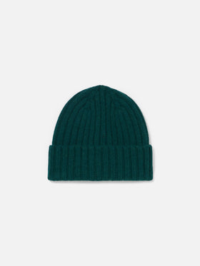 Man green cashmere blend hat Wengen with St. Barth embroidery - MC2 Saint Barth