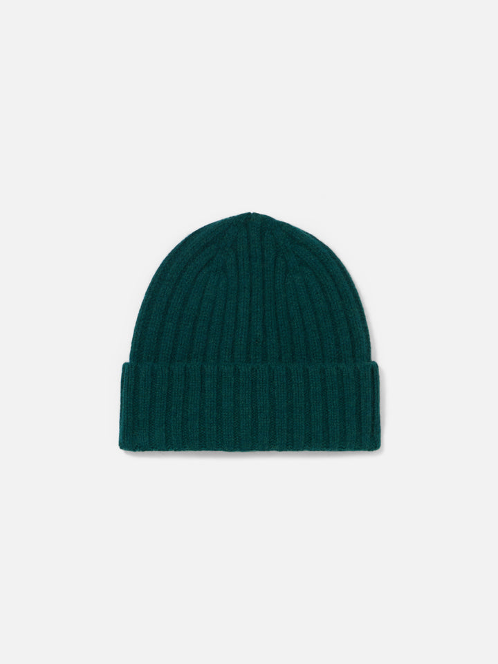 Man green cashmere blend hat Wengen with St. Barth embroidery - MC2 Saint Barth