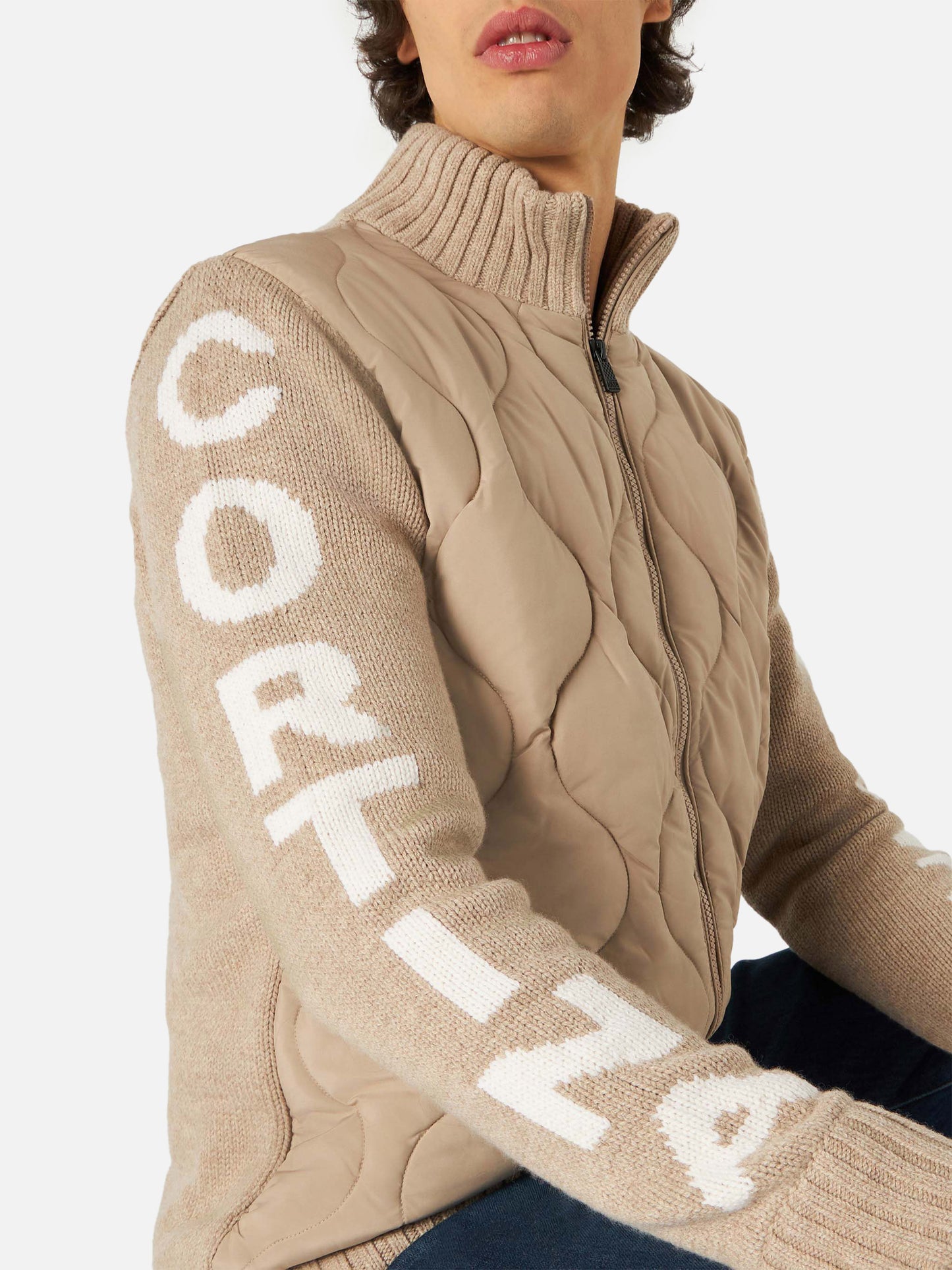 Piumino da uomo beige