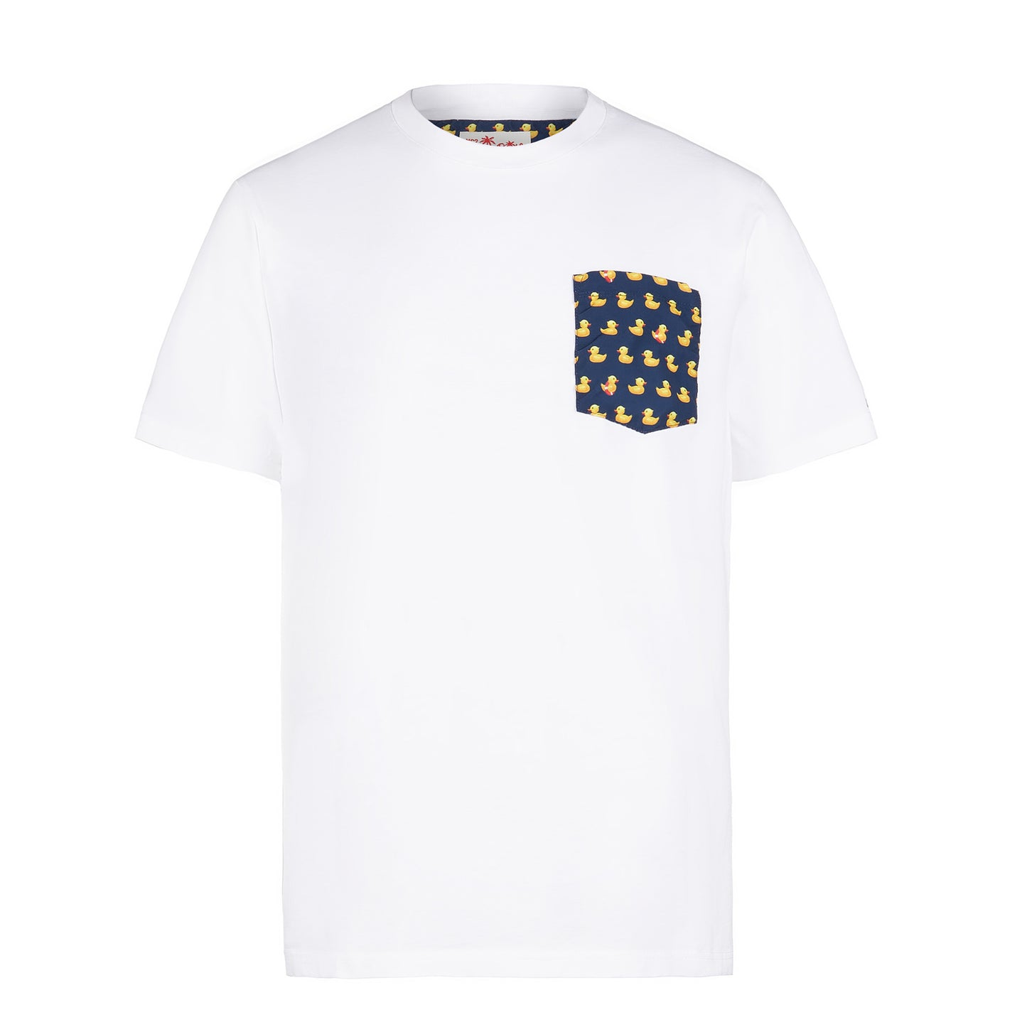 Man cotton t-shirt with printed pocket