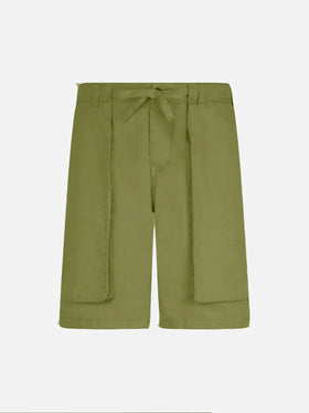 Man military green bermuda with side pockets - MC2 Saint Barth