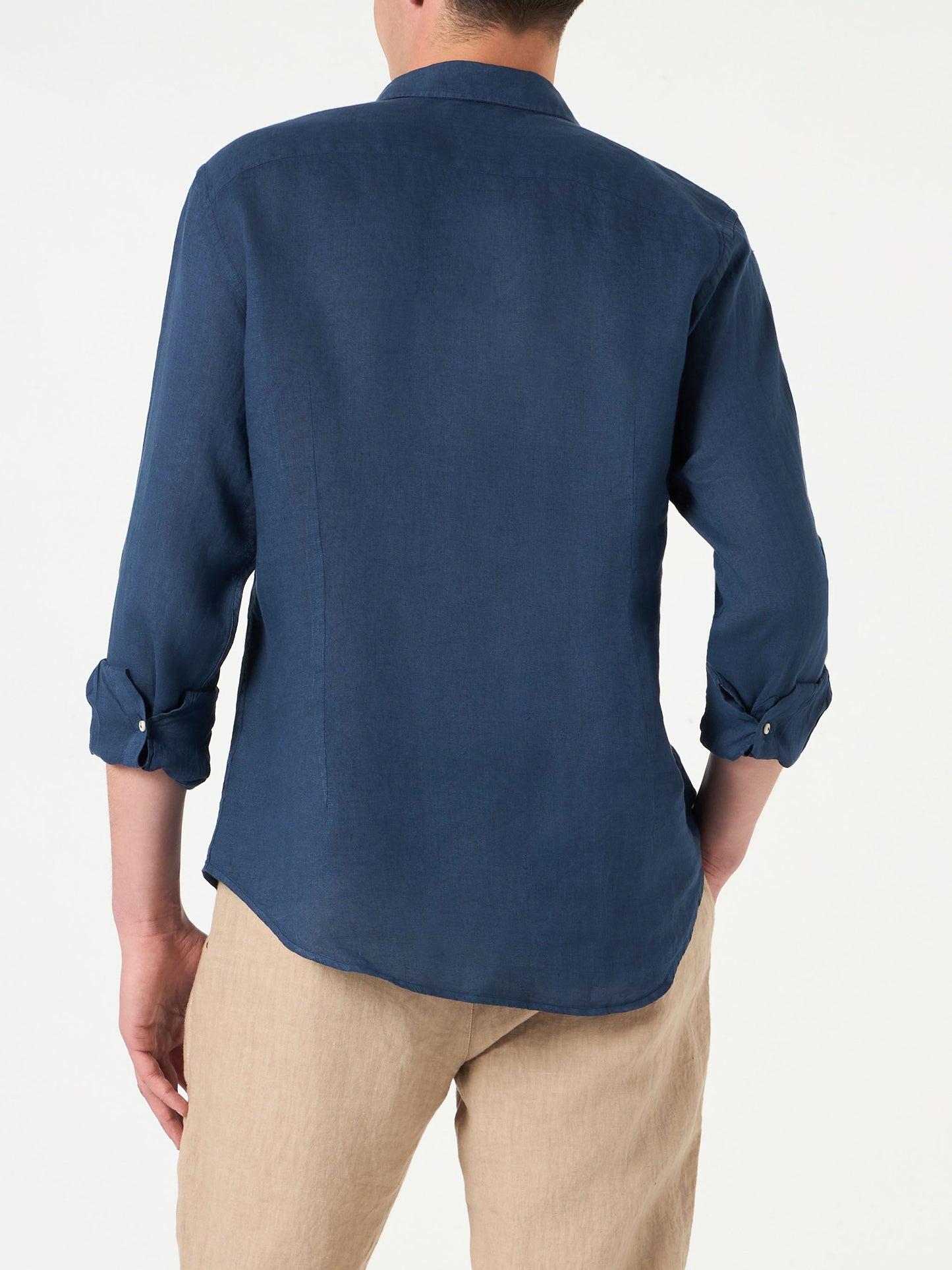Navy blue linen shirt Pamplona