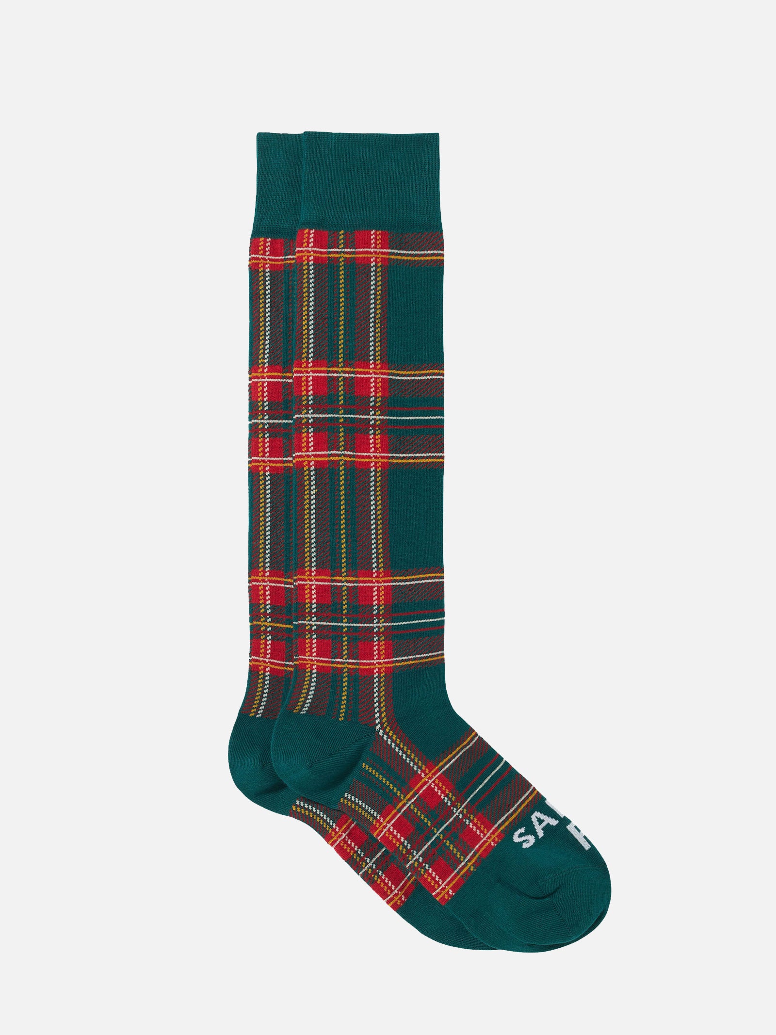 Man long socks with green tartan print - MC2 Saint Barth