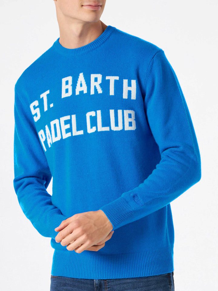 Man sweater with St. Barth Padel Club lettering - MC2 Saint Barth