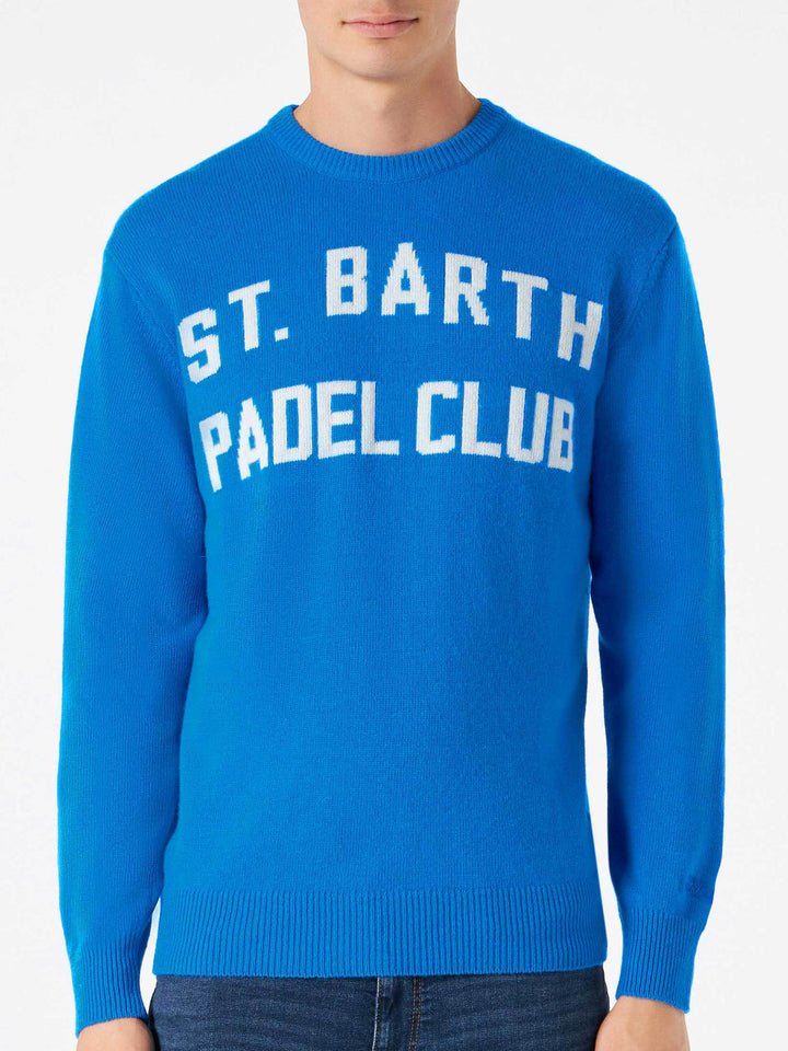 Man sweater with St. Barth Padel Club lettering - MC2 Saint Barth