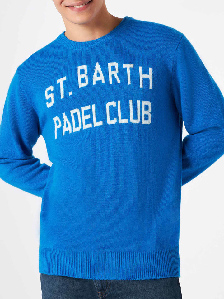 Man sweater with St. Barth Padel Club jacquard - MC2 Saint Barth