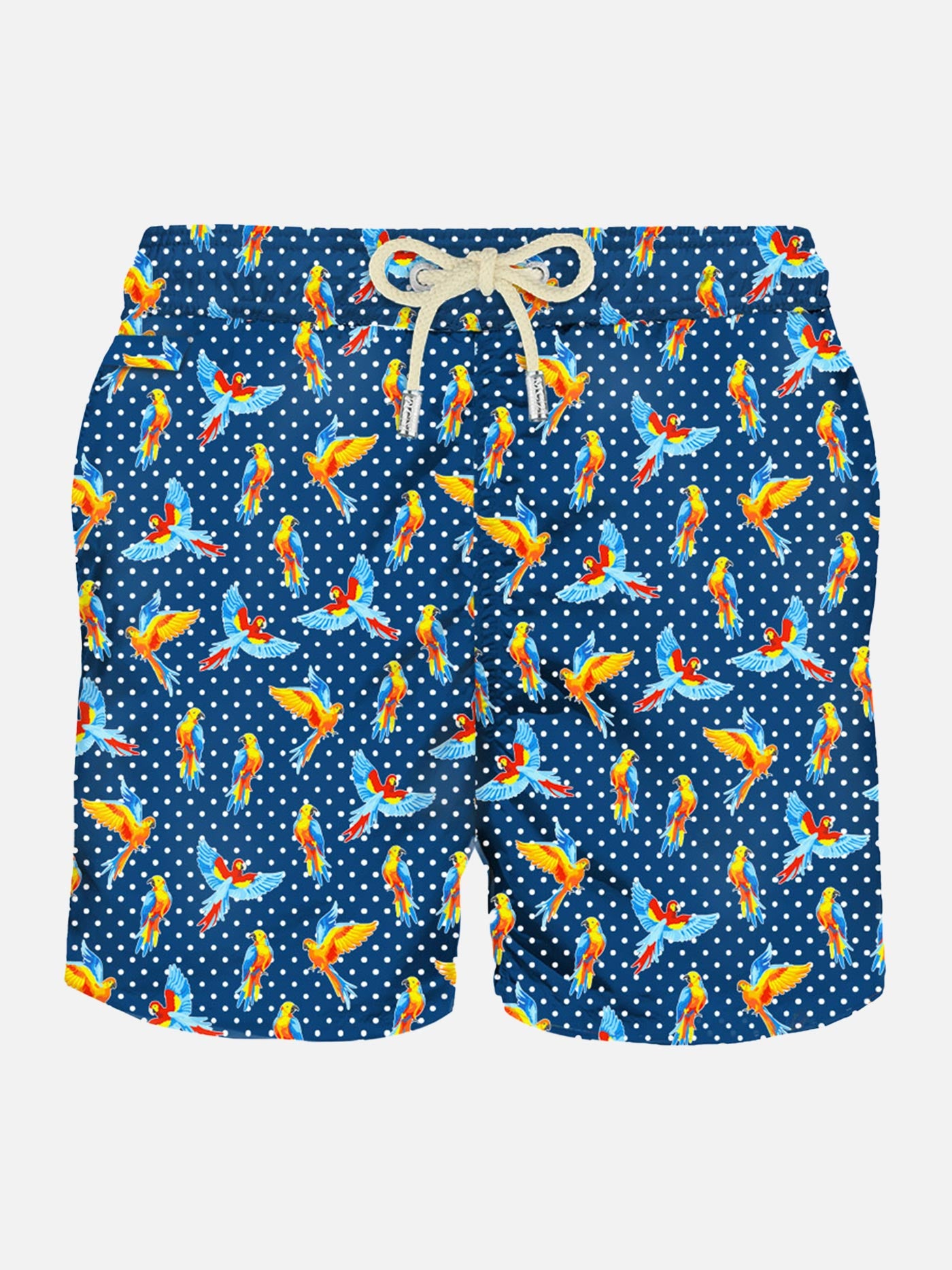 Man light fabric swim shorts with tropical birdies print - MC2 Saint Barth