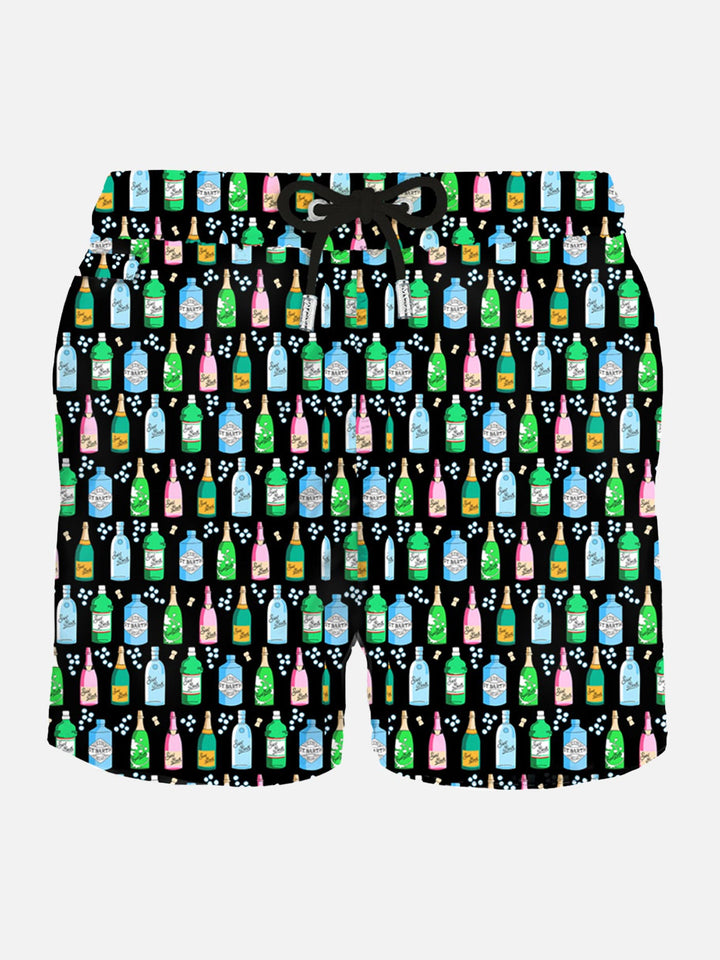 Man light fabric swim shorts with bollicine print - MC2 Saint Barth