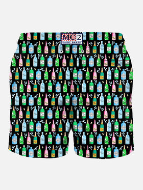 Man light fabric swim shorts with bollicine print - MC2 Saint Barth