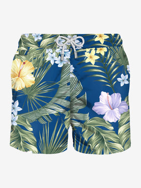 Light fabric man swim shorts tropical print - MC2 Saint Barth