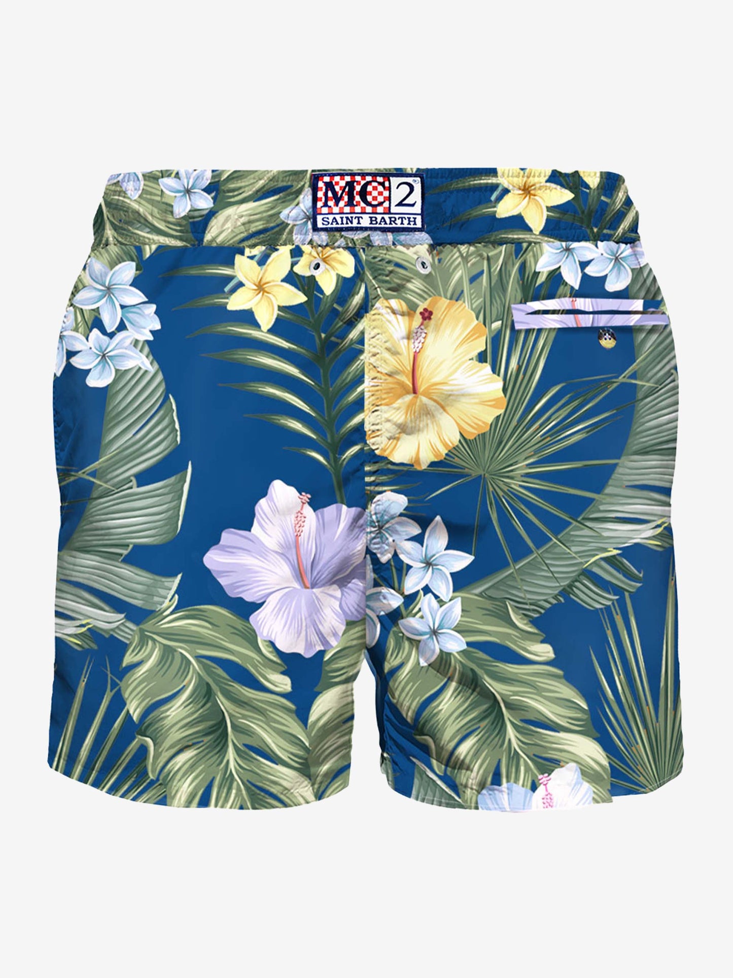 Light fabric man swim shorts tropical print - MC2 Saint Barth