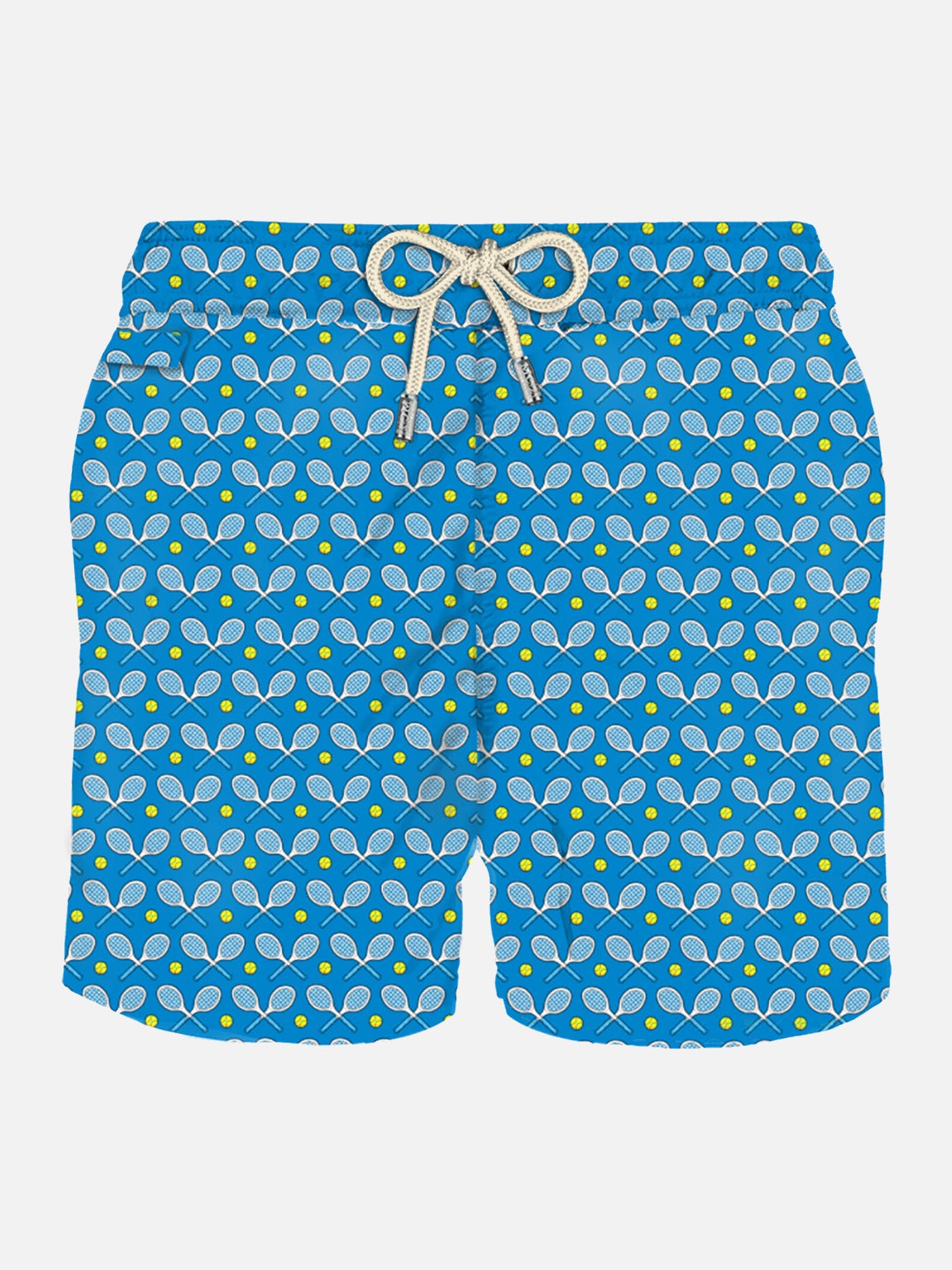 Man light fabric swim shorts with rackets print - MC2 Saint Barth