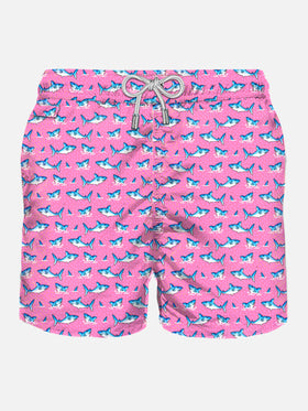 Bañador tipo shorts con estampado de tiburón Lighting 