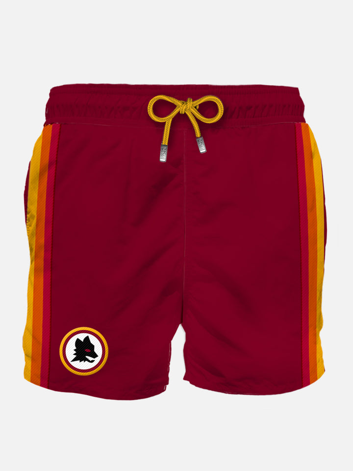 Man classic swim shorts with AS ROMA patch | AS ROMA SPECIAL EDITION - MC2 Saint Barth