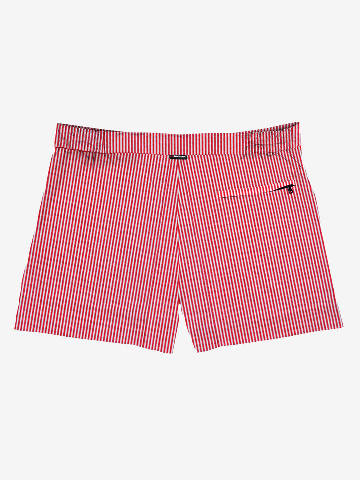Badeshorts für Herren mit roten Streifen