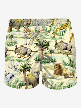 Man classic swim shorts wild life print - MC2 Saint Barth