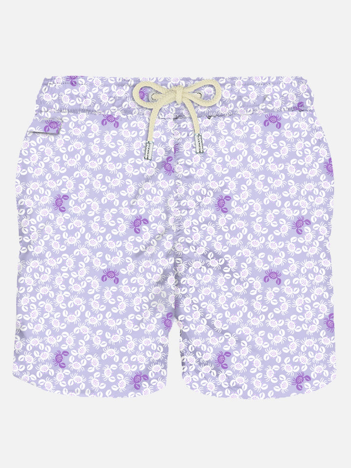 Man light fabric swim shorts with crab print - MC2 Saint Barth