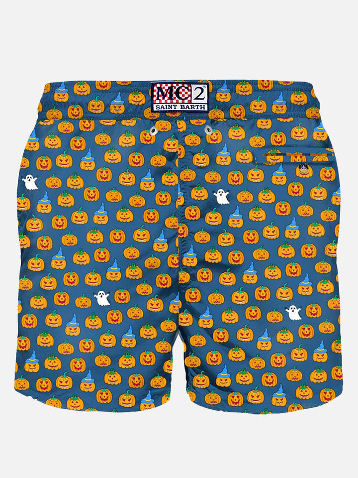 Light fabric man swim shorts Halloween print - MC2 Saint Barth