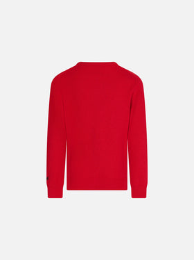 Kid crewneck sweater with Christmas Snoopy print | SNOOPY - PEANUTS™ SPECIAL EDITION - MC2 Saint Barth
