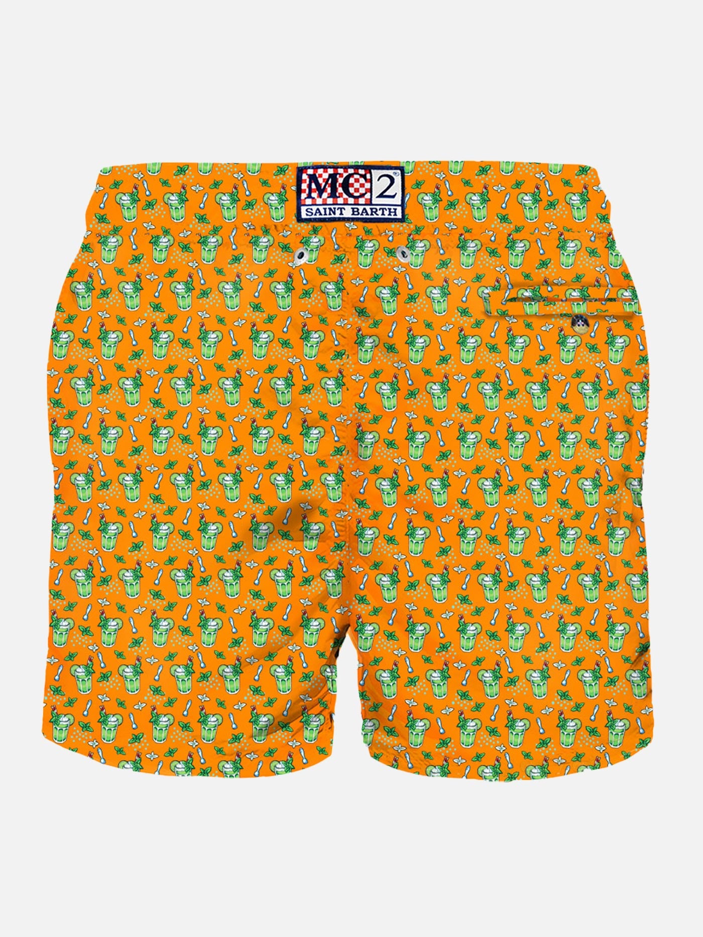 Man light fabric swim shorts with Mojito print - MC2 Saint Barth
