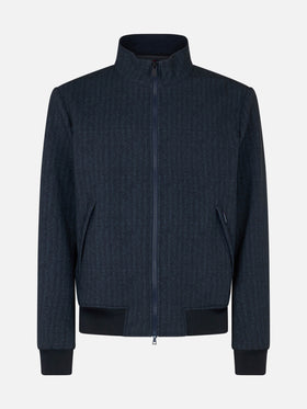 Man mid-weight herringbone bomber jacket Traveler - MC2 Saint Barth