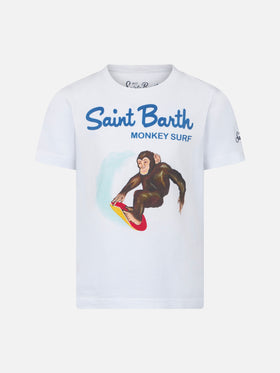 Boy's t-shirt Saint Barth Monkey Surf - MC2 Saint Barth