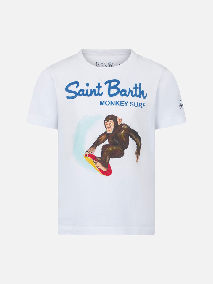 Boy's t-shirt Saint Barth Monkey Surf - MC2 Saint Barth
