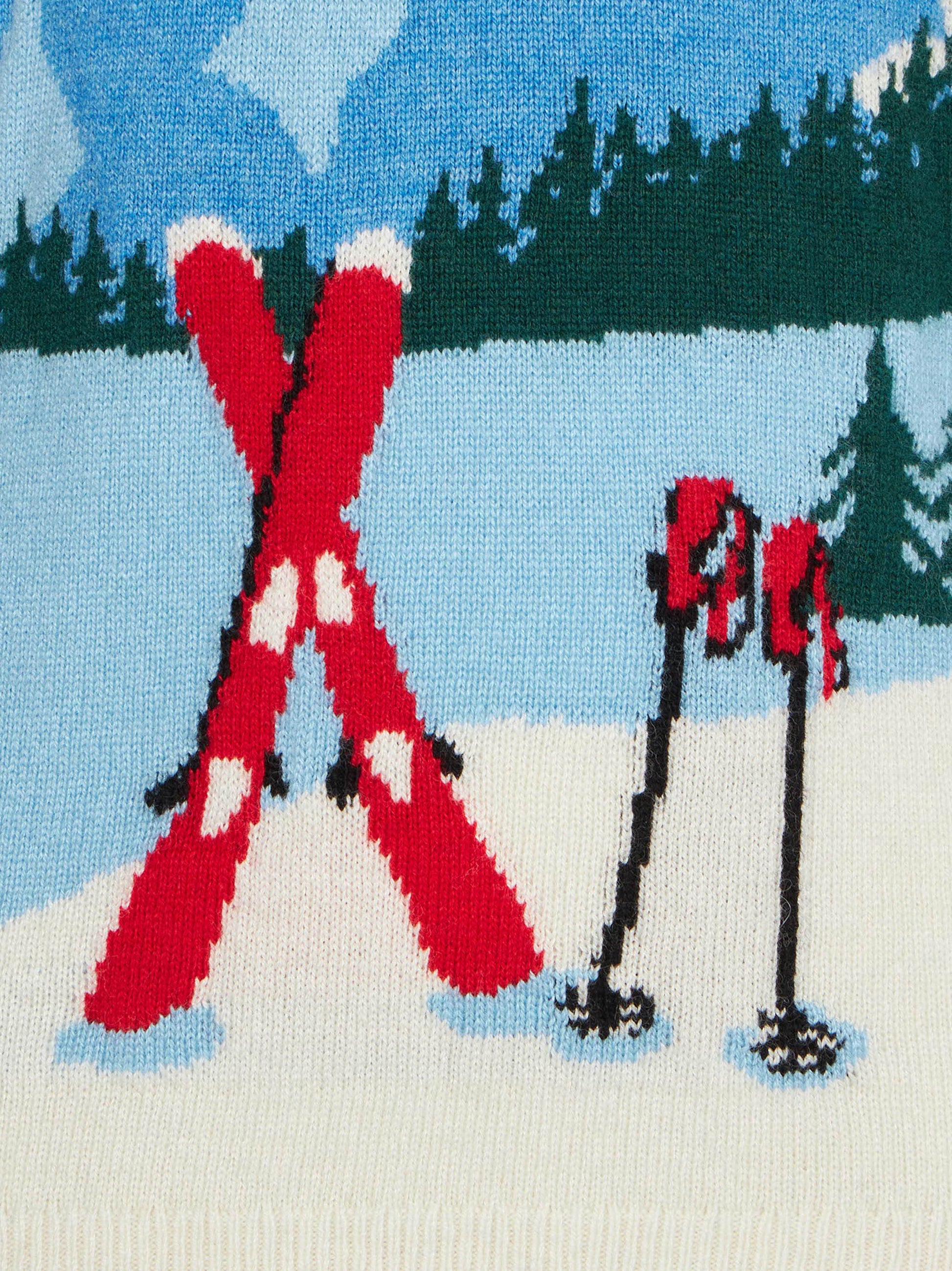 Boy sweater with mountains postcard print - MC2 Saint Barth