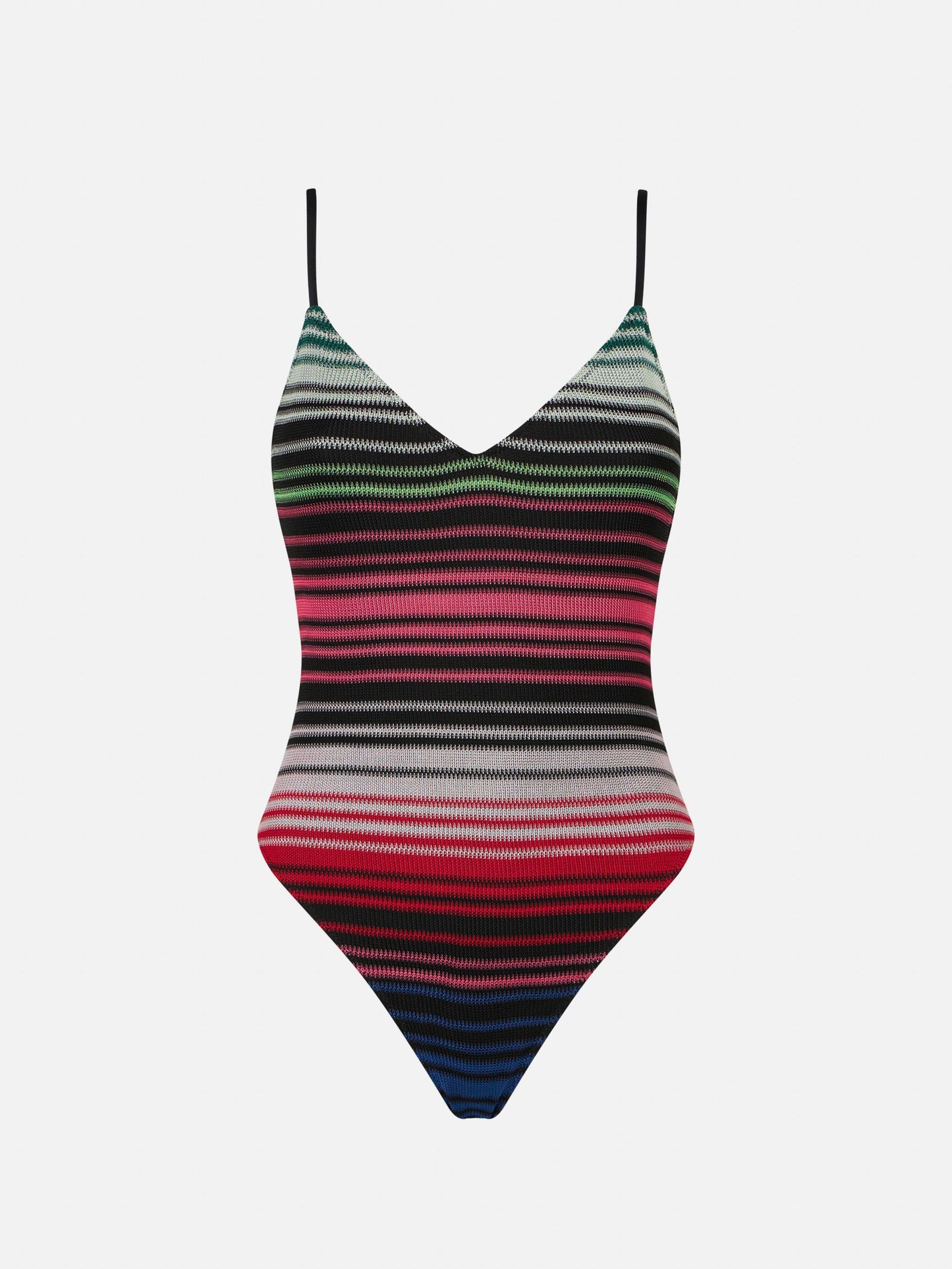Woman one piece swimsuit with stripes - MC2 Saint Barth